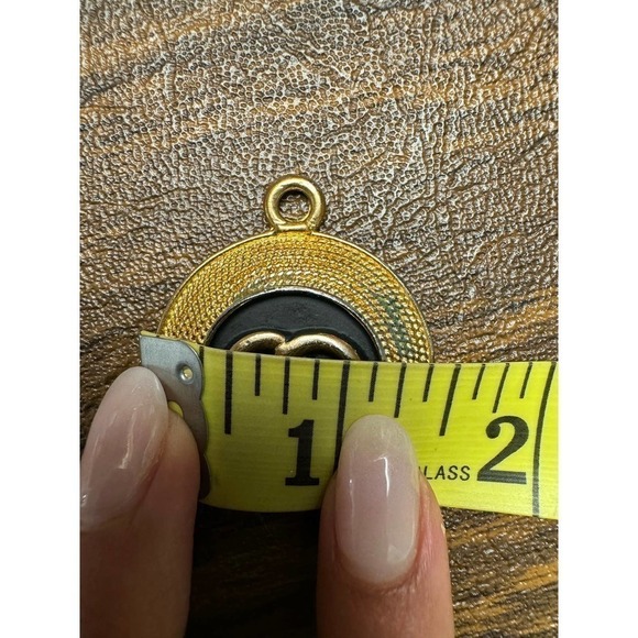 Vintage Chanel Coco Mark Gold Plated Circle Pendant with COA - Picture 6 of 7